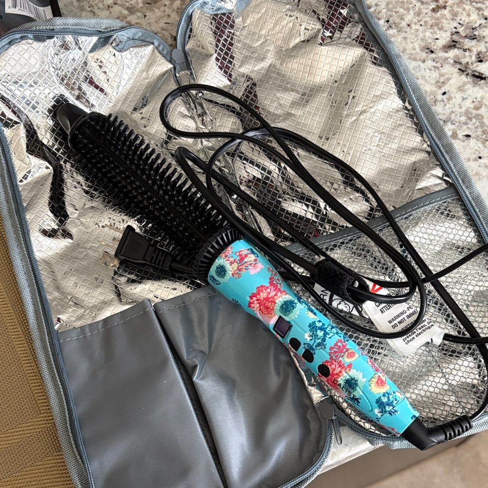 Calista Floral Hair Styling Brush with Case.